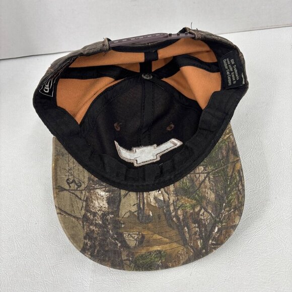 Chevrolet Snap Back Baseball Cap Brown Adult One Size Embroidered Chevy Logo Hat - Picture 4 of 7